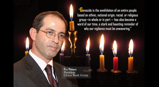 Statement by the Global Bank President Ron Nechemia - on Hanukkah. “The Festival of Lights”