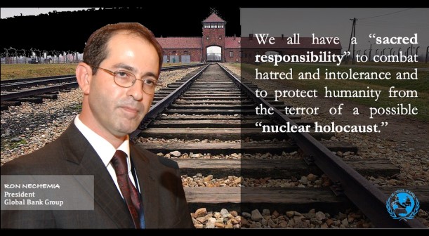 We all have a “sacred responsibility” to combat hatred and intolerance and to protect humanity from the terror of a possible “nuclear holocaust.”...