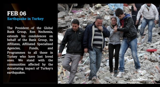“Deeply Concerned”: Global Bank Group President Ron Nechemia Expresses Condolences to the People of Turkey and Syria Following a Devastating Earthquake of a 7.8 magnitude in Southern Turkey and northwest Syria...”